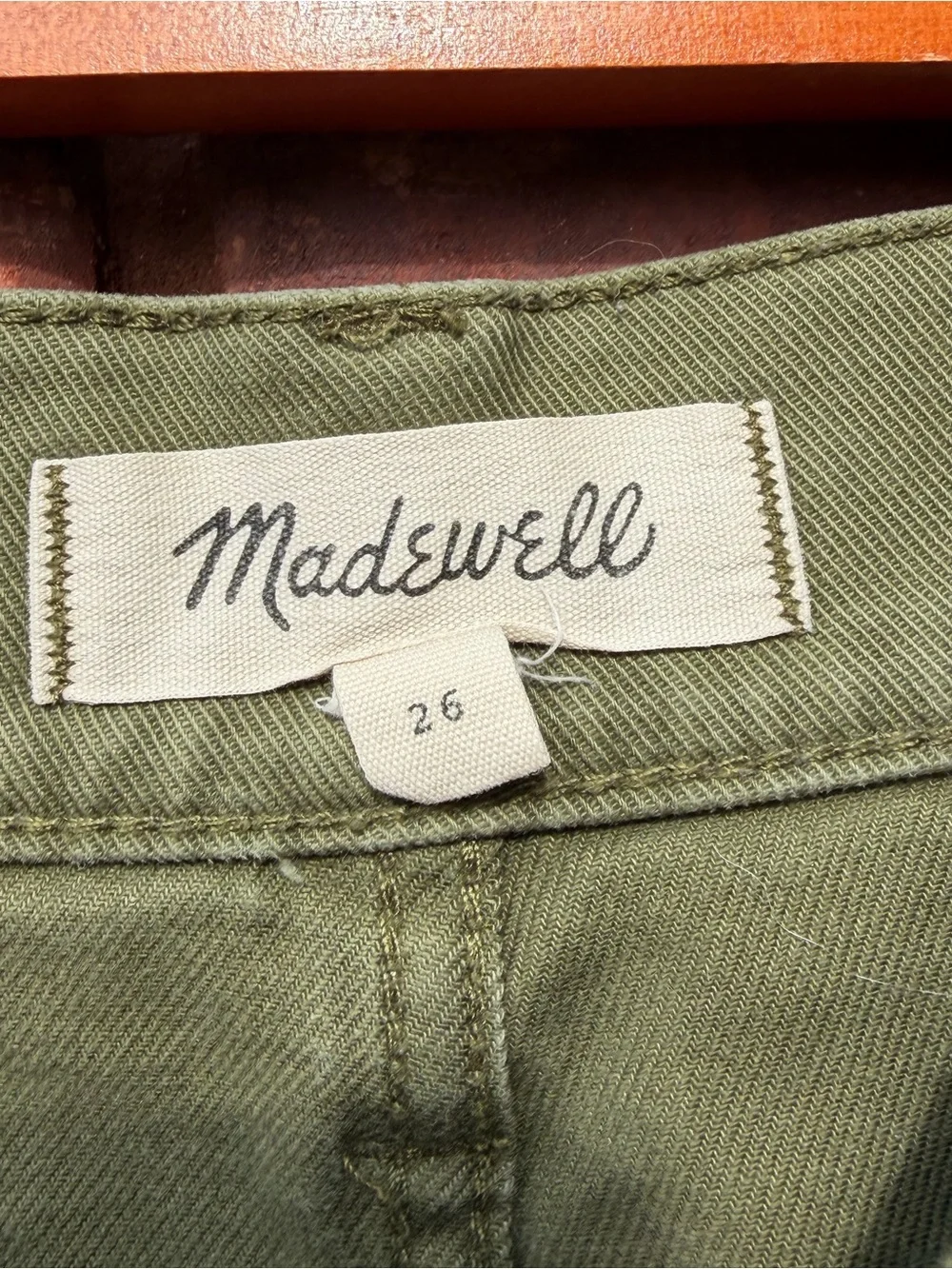 Madewell Shorts Perfect Vintage Fatigue Short Army Green Olive